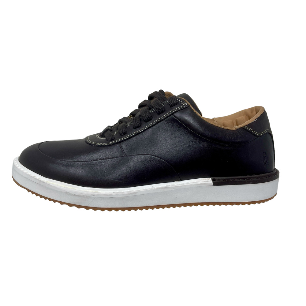 Hush Puppies Keaton Sneakers Leather Mens 7 Dark Brown 114.9=K.10.4